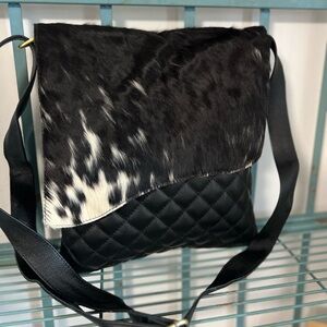 Chic Black and White Crossbody Bag